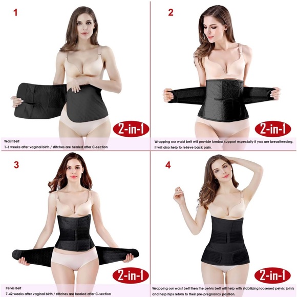 ChongErfei 2 in 1 Postpartum Support Recovery Belly Wrap Waist Body Shaper - Picture 9 of 12